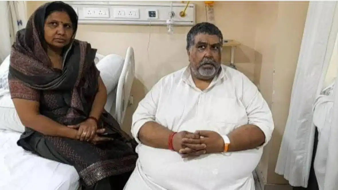 Sharma with his wife Urmila